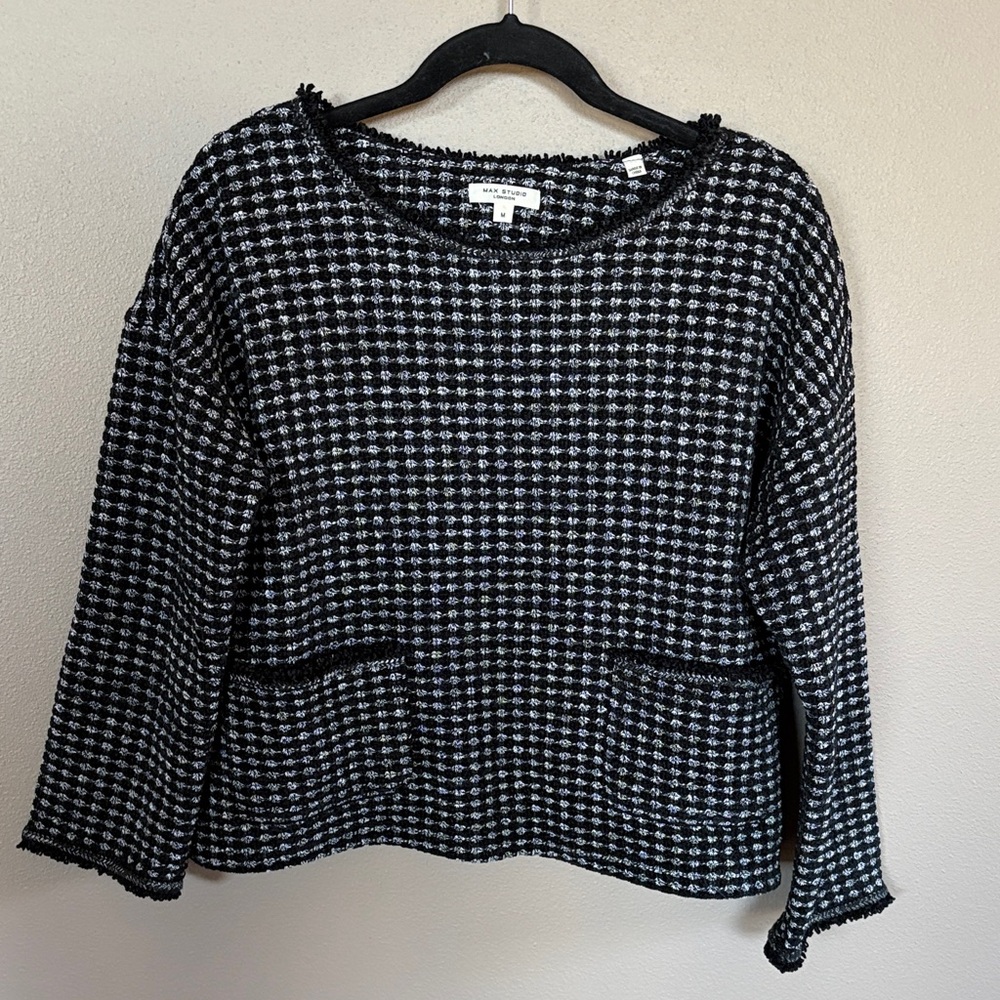 Max Studio Monochrome Patterned Sweatshirt